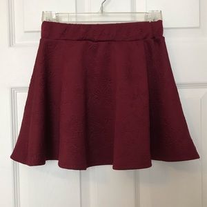 Burgundy Skater Skirt w/ Rose 🌹 Designs